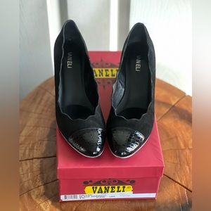 Vaneli suede and leather wedge shoes with box size 9